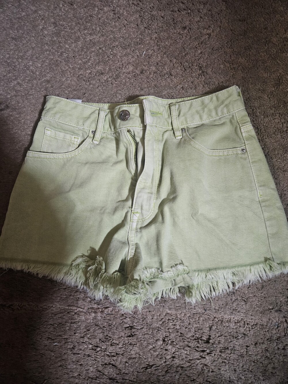 Pacsun High Rise Festval Green Shorts 25